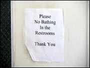 No Bathing In the Restrooms